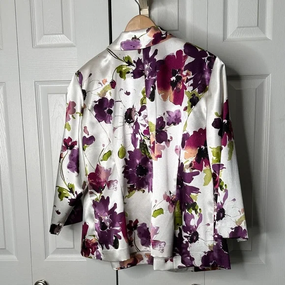 Alex Evenings Women's 1X Vintage Floral 2 Piece Blazer Cami Set NWOT Condition - Picture 4 of 16